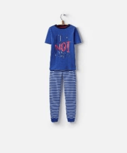 Y_ODRKIPWELL-DAZZBLU Blue short sleeved pajama  97% cotton 3% elastane 1 through 12